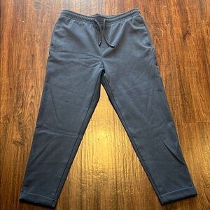 New Zara Blue Joggers Elastic Waist Tapered Fit size Large